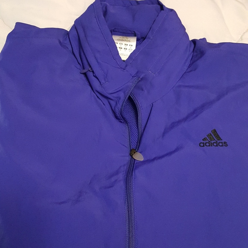 NWOT Adidas ClimaLite indigo purple jacket